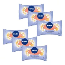 Kit 6 Sabonetes Barra Hidratante Nivea Flor Laranjeira 85g