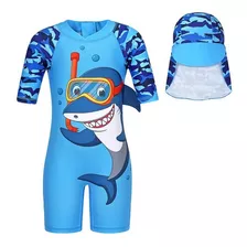 Tiburón Traje De Baño Niño Rashguard Ropa Natación Completo