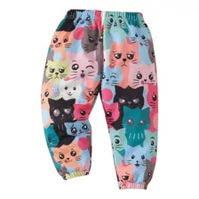 Pantalones Con Estampado De Gatos Colores Para Bebes