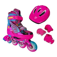 Patines Ajustables Linea Semiprofesionales Kit Luna Niñas 