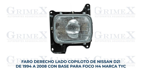 Faro Nissan D21 1994-94-96-98-00-02-04-06-2008-08 Foco Inter Foto 10