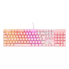 Teclado Mecânico Rosa Orion Essential Com Led E Switch Blue