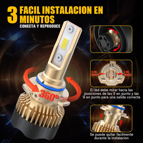 9005 9006 H11 H7 H1 Kit De Faros Delanteros 19000lm 96w Foto 5