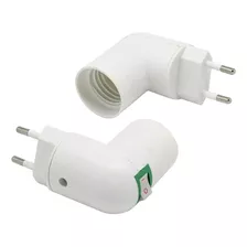 Adaptador Portalámparas E27 C Interruptor Y Ficha Rotante