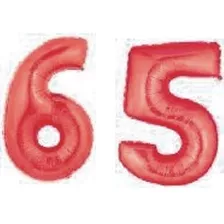 Globos Grabo Giant 65th Red Number