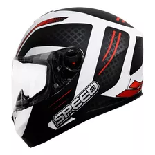 Casco Para Moto Yohe Y966-15#b -blanco Rojo