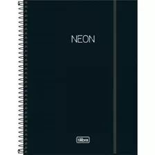 Caderno Universitário Neon Cores 10 Matérias - Tilibra Cor Preto