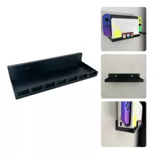 Soporte Base De Pared Para Nintendo Switch Oled + 7 Slots