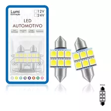 Kit 10 Lampada Torpedo 6 Led Smd 3528 12v 31 36 39 41 Mm 