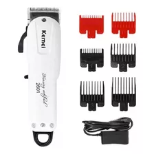 Cortador De Cabelo Kemei Km-2601 Branco 100v/240v