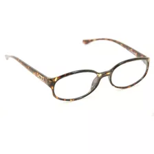 Lente Óptico Dior Cd2032 Oval Havana Stone Print Brown 53mm