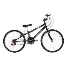 Bicicleta De Passeio Ultra Bikes Bike Rebaixada Aro 24 18 Marchas Freios V-brakes Cor Cinza-fosco