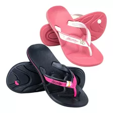 Kit 2 Chinelo Ortopédico Feminino Flip Flop Vegano Esporão 