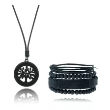 Pulseira Masculina + Cordão Ajustável