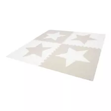 Alfombra Play Mat Bebe Goma Eva Star Gris 120 X 120 Cm Bric