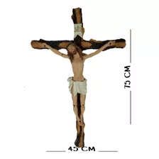 Cristo Crucificado En Resina Y Fibra De Vidrio