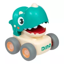 Carrinho Bebê Infantil Dino Fricção Apito Verde Ou Azul Buba