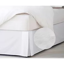 Cubre Sommier Twin Size 100x200 Cm Marca Karina Echt Pesado Malmo Base De Gross Blanco