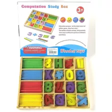 Juego Madera Didáctico Montessori Calculador Matemático Peq