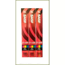 Lote 3 Videocassette Vhs Basf 6h Hq Import Germany- Sellados