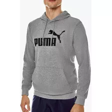 Sudadera Urbana Puma Ess Algodón Con Gorro Gris