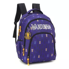 Mochila Escolar Wandinha Notebook Luxcel Roxo Mj47261wd-rx