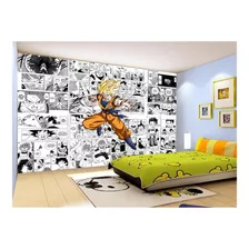 Papel De Parede Dragon Ball Goku Página Manga 10m² Dbz653