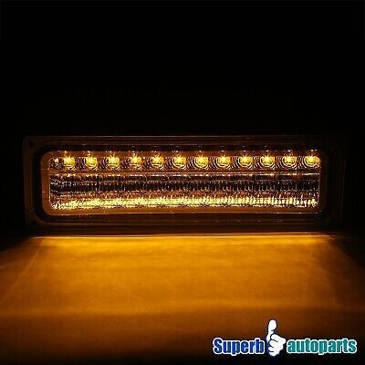 Fits 88-99 Gmc C/k Chevy C10 1500 2500 Led Bumper Signal Spa Foto 2