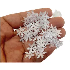 Flocos De Neve Aplique Para Decoração Artesanatos 100 Peças 