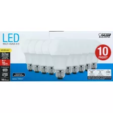 10 Pack Foco Led 60 Watts Consume 10w Luz Dia Feit Electric