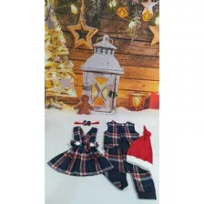 Natal Conjunto Menino Newborn Jardineira + Touca Soninho