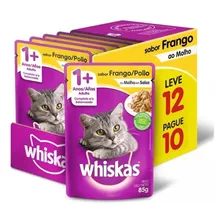 Sache Whiskas Ração Úmida Para Gatos Adultos - Caixa 12un