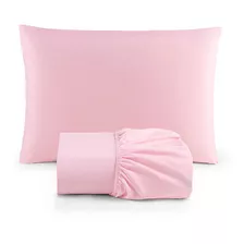 Lençol Para Mini Cama Montessoriano 02 Pç Rosa Bebe 400 Fios