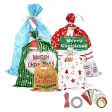 30 Pcs Bolsas De Navidad Bolsas De Regalo De Varios Tam...