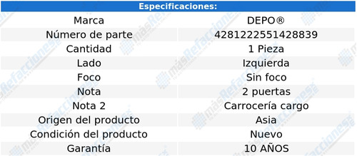 Calavera Renault Kangoo 2009-2015 Izq Rojo/ambar Carga Xpo Foto 4