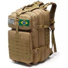 Mochila Esportiva Tática Militar 50l 1000d Com 2 Bandeiras