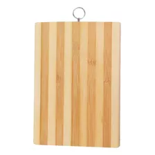 Tabla Para Picar De Madera Bamboo Con Aro 33x45 Cm 