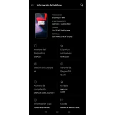 Oneplus 6 Dual Sim 64 Gb Negro Espejado 6 Gb Ram