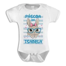 Body Bebê De Páscoa Menino Cenoura Personalizado Com Nome