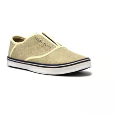 Tenis Casual Para Hombre Slip On Perry Ellis - 5493 - Beige