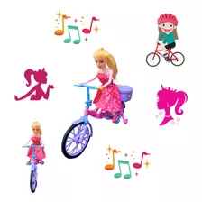 Boneca Barbie Bicicleta Articulada Musica Anda E Acende Luz