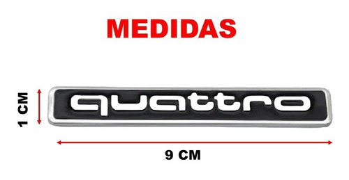 Emblema Quattro Audi A4 2019 En Adelante Cromado/negro Foto 4