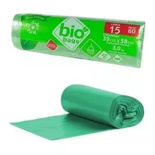 Saco De Lixo Biodegradavel - 15l - 60 Unid - Pia / Banheiro