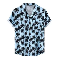 Camiseta Y Man Tops Camisa Tree Flower Camisa De Lapela Hava
