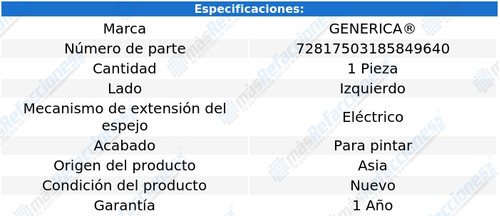 Espejo Izquierdo Elect P/pintar Onix De 2020 A 2023 Generica Foto 2