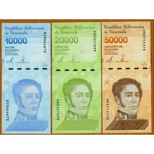 Billetes Venezuela 2019 Set 3 Billetes Soberanos 10,20,50mil