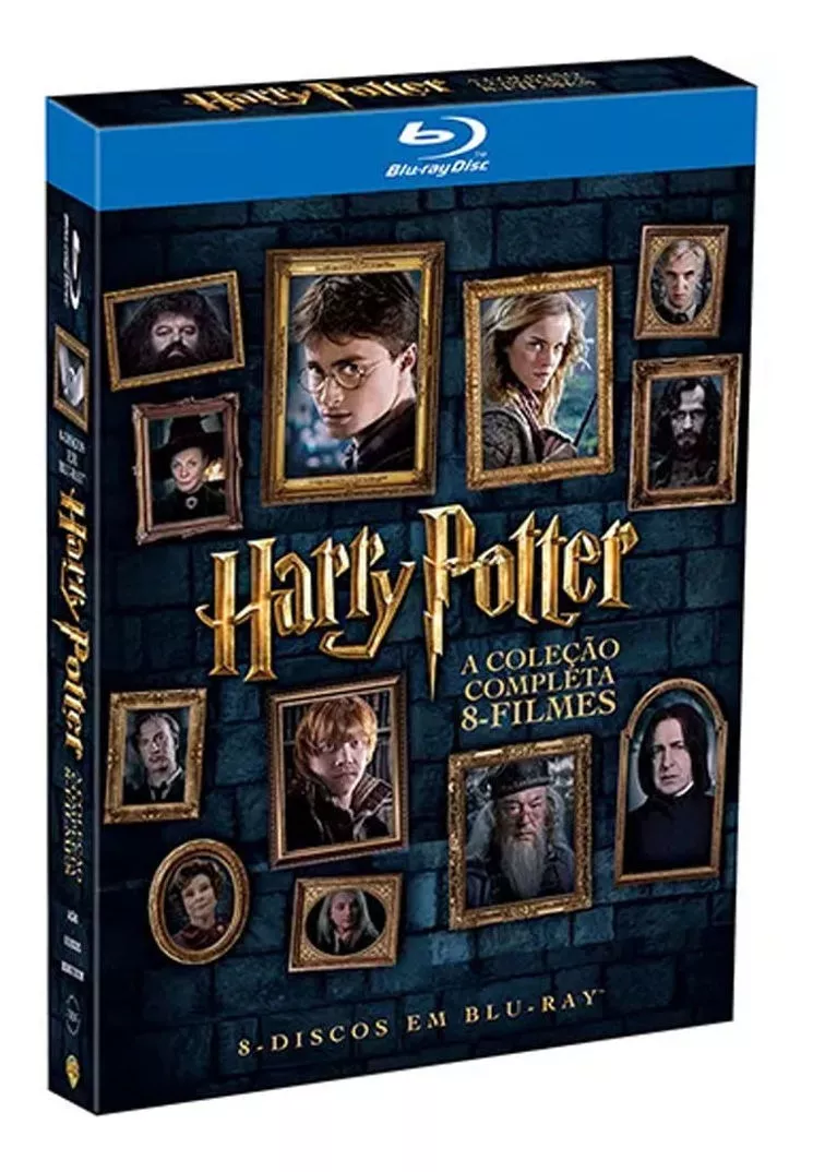 Blu-ray: Coleção Completa Harry Potter Anos 1-7b (8 Discos)