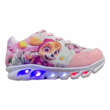 Tênis Infantil Led Patrulha Feminino Menina Bebe Luz