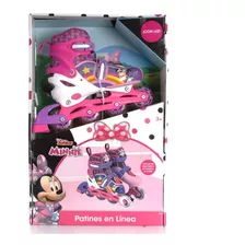 Patines En Linea Led Minnie Mouse Ajustables 19-21,22-25 