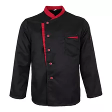 Chamarra De Chef Mangas Largas Jacket Coat Hotel Camareros